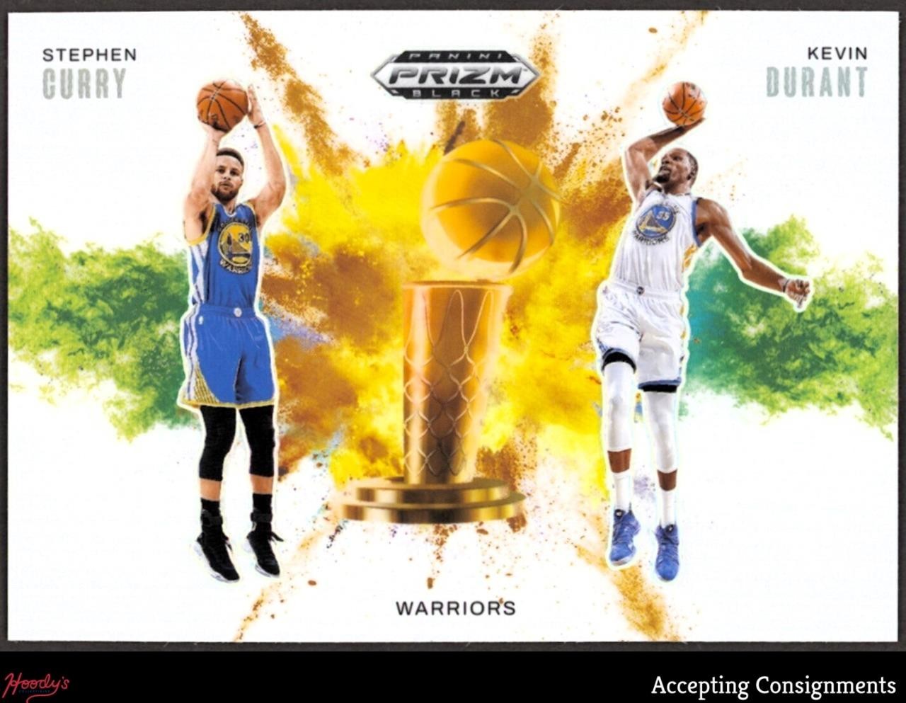 2024-25 Panini Prizm Black Color Blast Duals #19 Kevin Durant & Stephen Curry SP