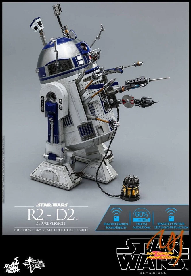 IN STOCK Hot Toys MMS511 Star Wars R2D2 R2-D2 (Deluxe Version) 18cm Figure NEW - Image 4 of 4