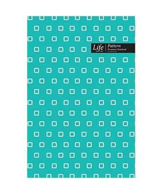 Square Pattern Composition Notebook, Dotted Lines, Wide Ruled Medium Size 6 x 9 