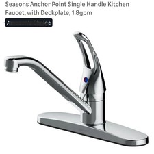 Seasons Anchor Point Single Handle Kitchen Faucet Chrome Deck Mounted