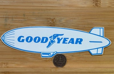 Vintage GOODYEAR Wing Foot Blimp Dirigible Sticker