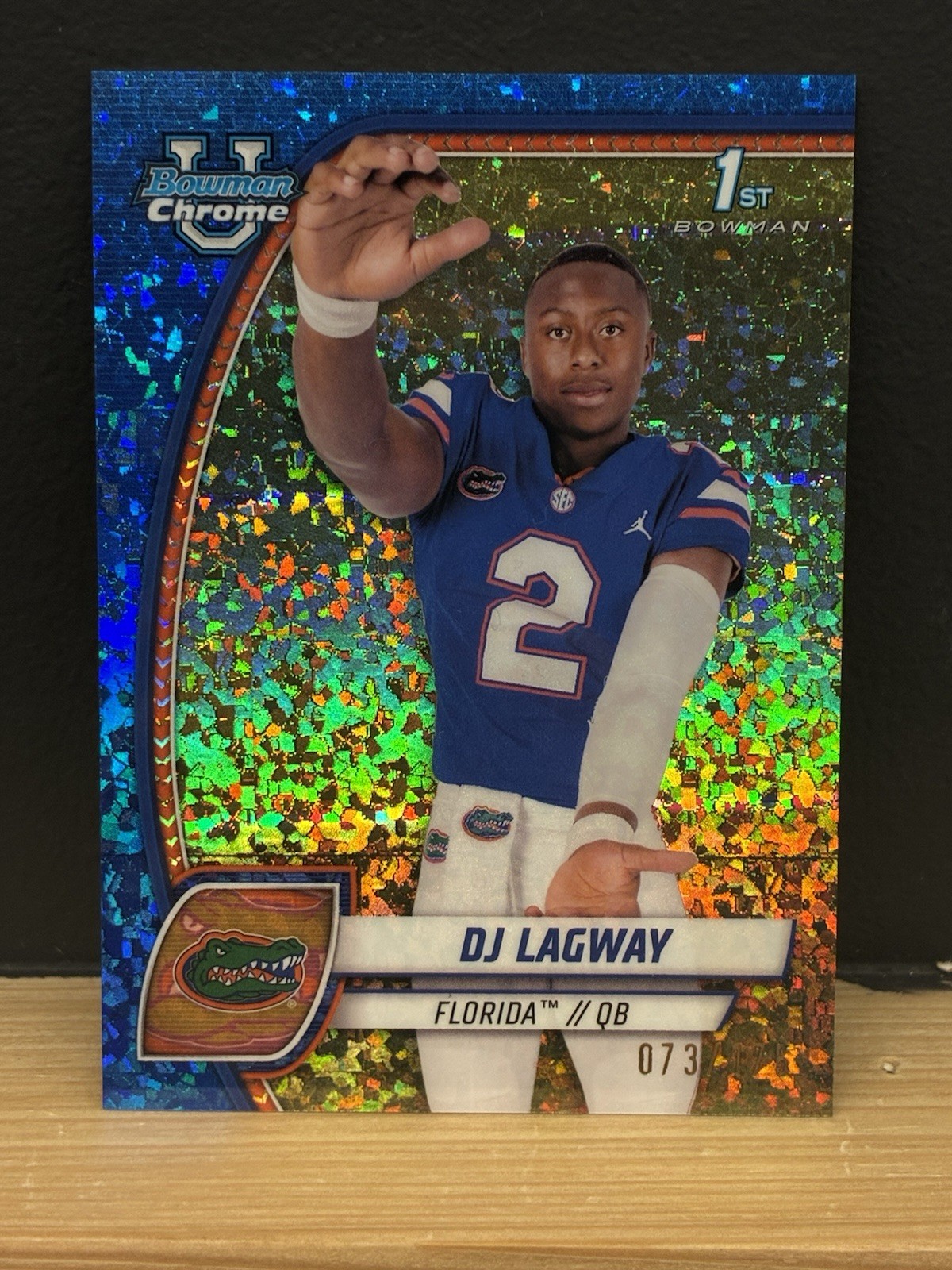 DJ Lagway 2024 Bowman U Chrome - 1st Blue Mini-Diamond /175 - Florida #63