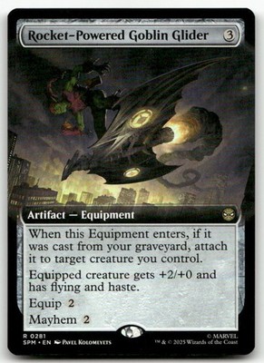 Rocket-Powered Goblin Glider (Extended Art) #281 (NM) Spider-Man SPM Magic MTG