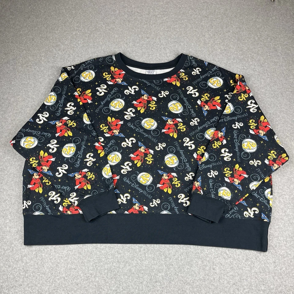 Disney Sweater Womens 3X Blue Sorcerer Mickey 25th Anniversary 50th Fantasia - Image 4 of 4