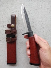 KANETSUNE 9.75" HUNTING KNIFE DAMASCUS STEEL BLADE KB207, EXCELLENT NEVER USED!