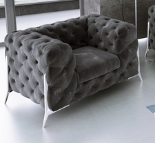 Sessel Chesterfield Design Couch 1 Sitzer Luxus im Wohnzimmer neu Möbel