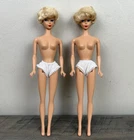 Vtg REPRODUCTION Barbie Blonde Bubble Cut Doll Mattel Nude Straight Leg Lot Of 2