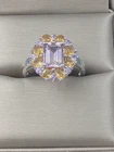 Lovely Sterling Silver Ring  Ametrine  & Citrine Gemstones Setting: Size 8