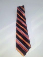 Robert Talbott Best of Class Silk Cotton Vibrant Multicolor Striped Tie Italy