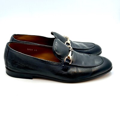 Doucal's Herren Halbschuh Leder blau mit Platinklemme Art. 1939