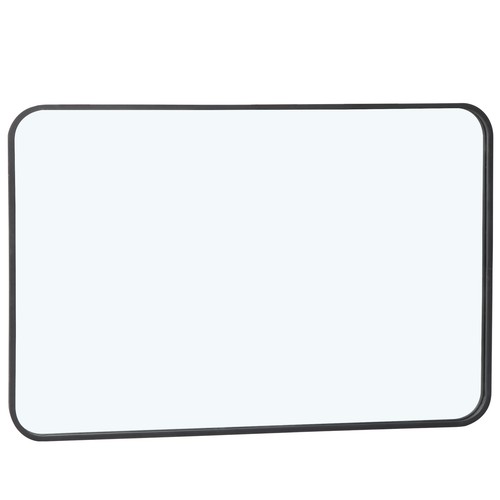 24" x 36" Black Metal Framed Bathroom Mirror Rectangular Wall Mount Mirror - Picture 9 of 20