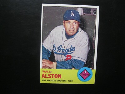 #ad 1963 Topps # 154 Walter Alston Los Angeles Dodgers Nice Ex to Ex Nm $5.99