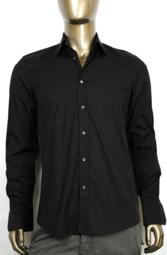 Neuf authentique chemise habillée homme Gucci cravate noire 221624 1000 - Photo 1/8