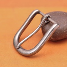 Solid Antique Silver Prong Pin Buckle Men Leather Belt Replacement Buckle 39mm