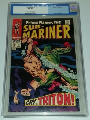 SUB-MARINER #2 CGC 9.4 OFF WHITE TO WHITE PAGES MARVEL COMICS BUSCEMA (SA)