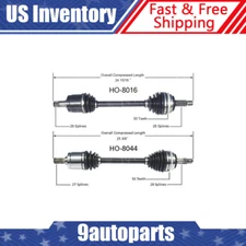 Fits 1997-1999 Acura CL V6 1995-1997 Honda Accord 2.7L Pair Front CV Axle Shaft