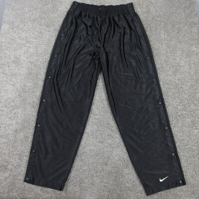 Vintage Nike Pants Mens XL Black Break Away Track Warmup Dazzle Hip Hop 90s