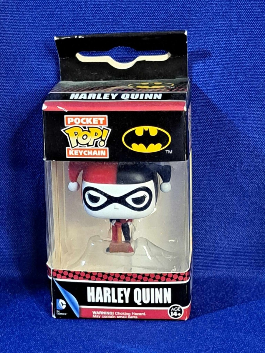 FunkoPop！KEY CHAIN JOKER HARLEYQUINN Pop Pocket Keychain The Joker and Harley Quinn 2016 DC