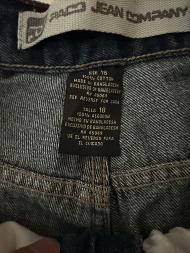 Paco Jean Shorts Boys 18 Blue Denim Carpenter Y2K Baggy Streetwear Retro VTG - Picture 6 of 6