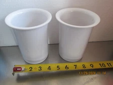 Cal-Mil 1017 White Solid Melamine Flatware Cylinder lot of 2