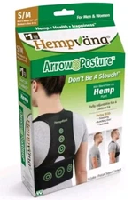 Hempvana Arrow Posture - Fully Adjustable Posture Support Adult (S/M) New SEALED