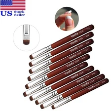 Vanfa French Brush for Nails Clean up brush for Gel Nail Polish F14 (Pack of 10)