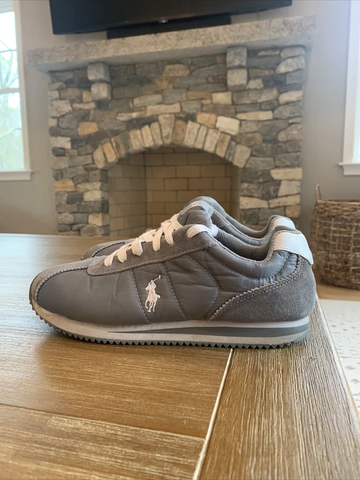 Ralph Lauren Polo Zapatillas Niños EE. UU. 5.5 Gris y Blanco Foto 4 de 4