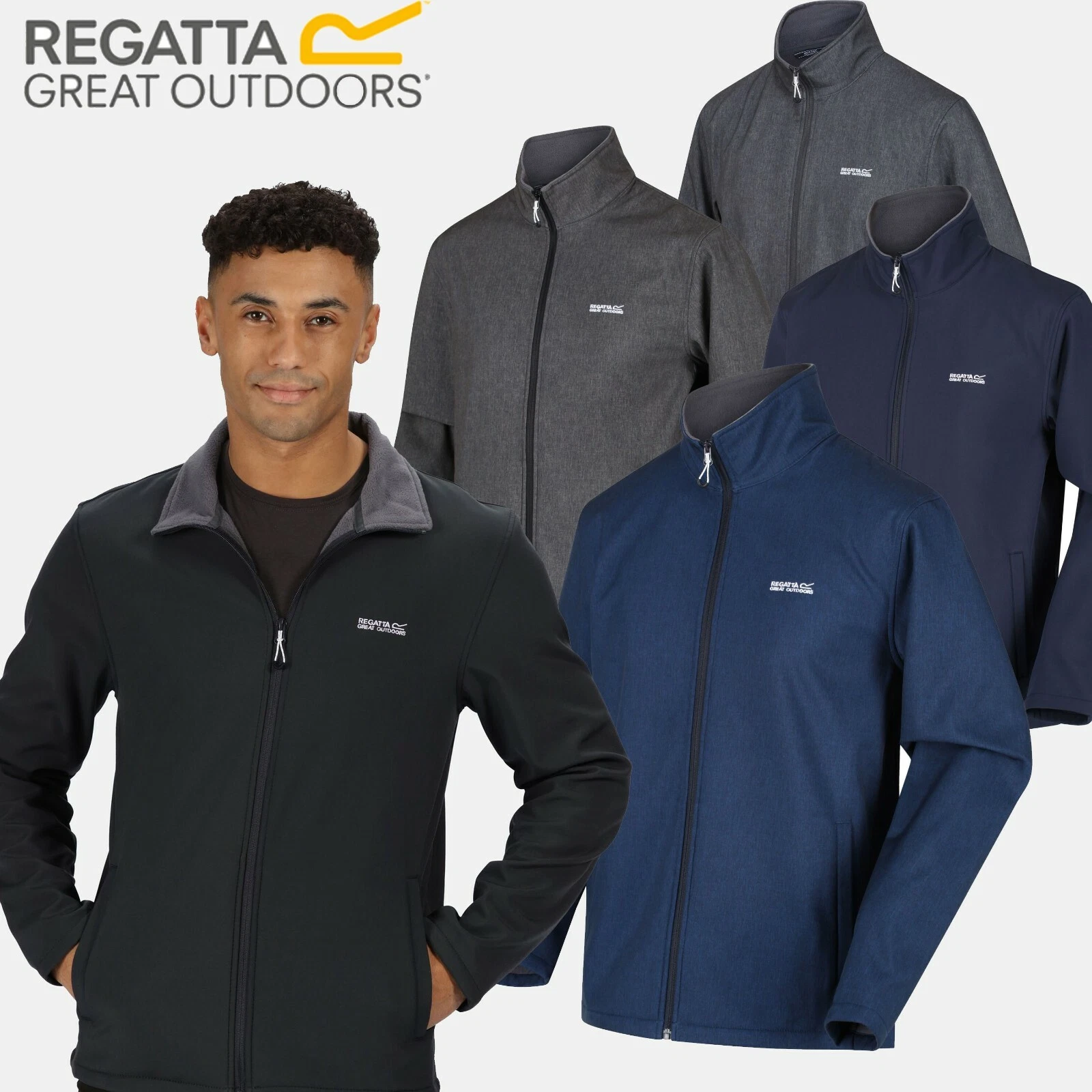 Regatta Cera Mens Full Zip Softshell Jacket Insulated Water Wind Resistant Coat
Opens in a new windo