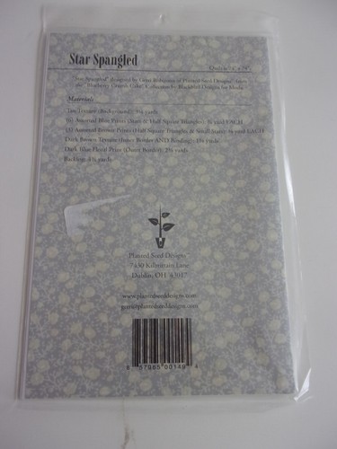 "STAR SPANGLED" QUILT PATTERN BY PLANTED SEED DESIGNS - Picture 2 of 2