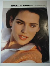 Vintage 1990s Print Ad Cover Girl Naturalize Your Eyes Cosmetics