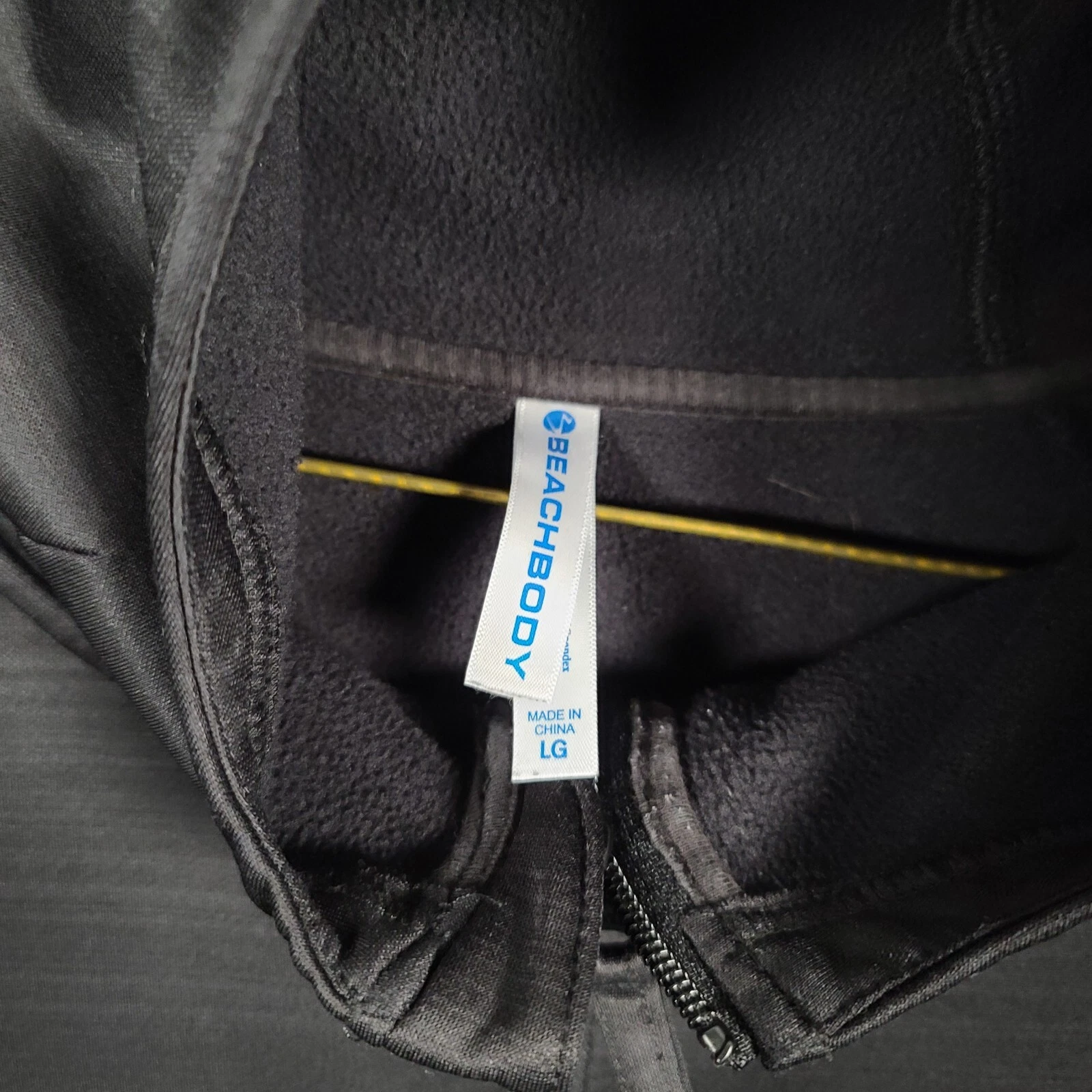 Felpa con cappuccio atletica Beachbody Coach donna grande nera cerniera intera