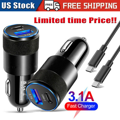30W Fast Charge USB PD Type-C Car Charger Adapter For iPhone 14 13 12 11 Pro Max