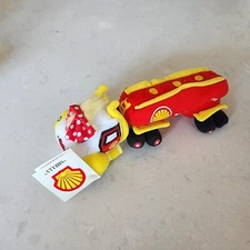 NWT Vintage Shell Oil Tanker Truck Shelly Plush Bean Bag Gas Promotional Toy