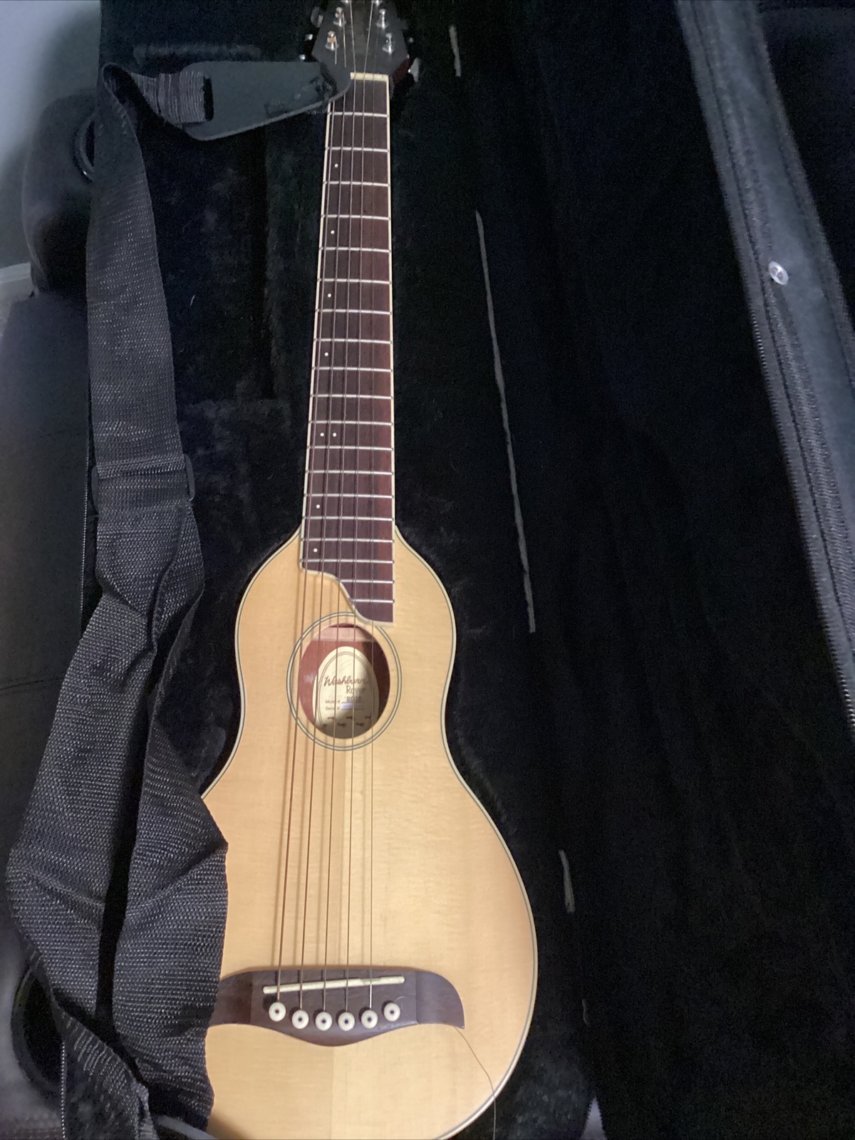 Washburn Rover Travel Guitar RO10 Blonde with Padded Case eBay