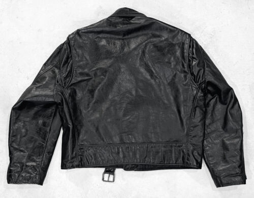 TOP Vintage Leder Biker Stepp gefüttert U.S.A. Made Jacke Herren 45 / XL - Bild 4 von 4