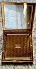 Vintage Elgin American Gold Tone Square Compact Mirror w/Pouch & Box. 1950’s Exc — photo 4