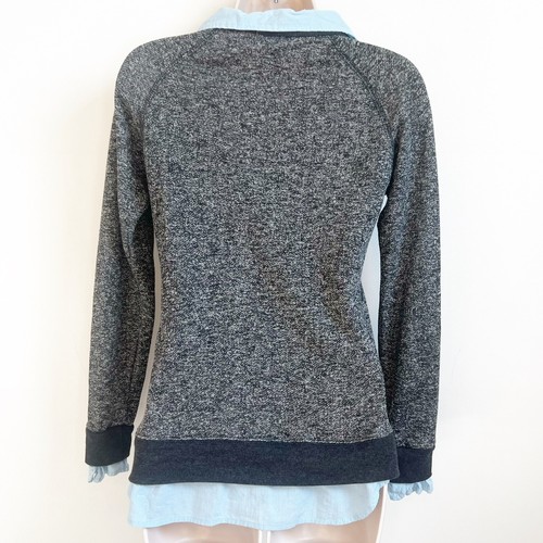 Planet Gold Snowflake Pullover Sweater Blouse Long Sleeve Collared Top Juniors M - Bild 2 von 6