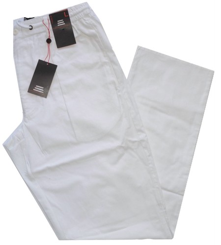 Pantalone uomo M L XL XXL 3XL cotone leggero Bianco SPIAGGIA EUROPEAN  PROJECT | eBay