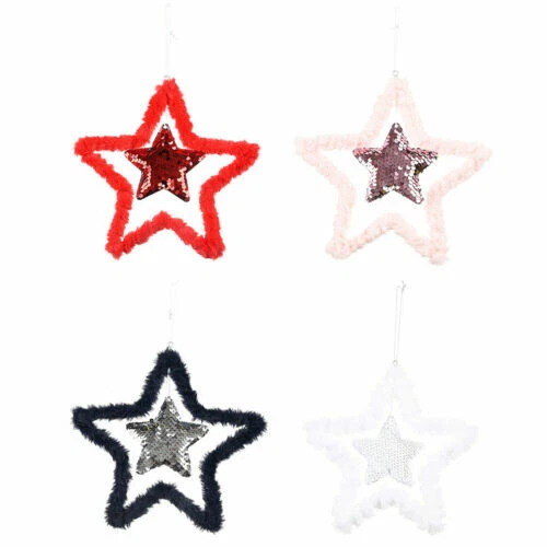 Decorazioni rossi stella per albero di Natale