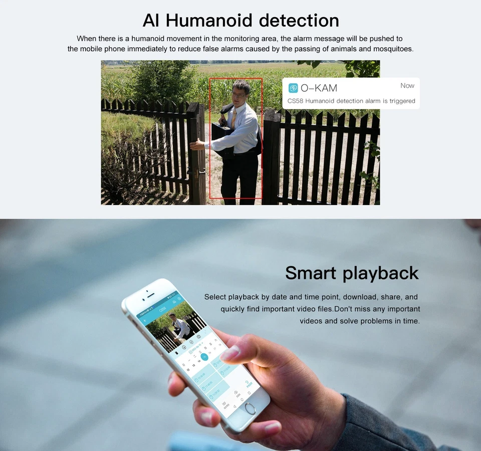 Vstarcam CS58 3MP FHD 1080P Smart 4 Lights Night Vision Waterproof Bullet Camera - Image 3 of 4