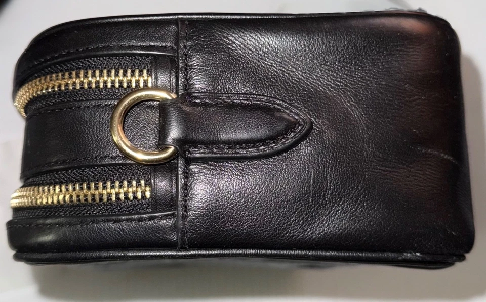 Coach JES C1569 черная эластичная кожа б/у в отличном состоянии пухлая линейная стеганая сумка через плечо ЧИТАЙТЕ - Изображение 4 из 4