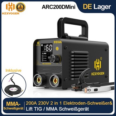 HZXVOGEN 200A Mini ARC Schweißgerät 220V E-Hand MMA Schweißgerät Inverter IGBT
