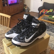 Nike Huarache Pro Mid Metal Baseball Cleats 599235-099 Men's Size 12 New w/o Box