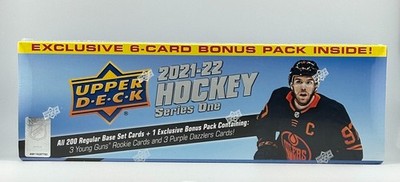   2021/22 Upper Deck Series 1 Hockey Factory Set (Box) + Bonus Pack