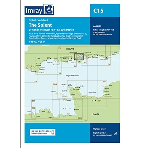 Imray Chart C15 The Solent : Bembridge to Hurst Point and Southampton - Image 3