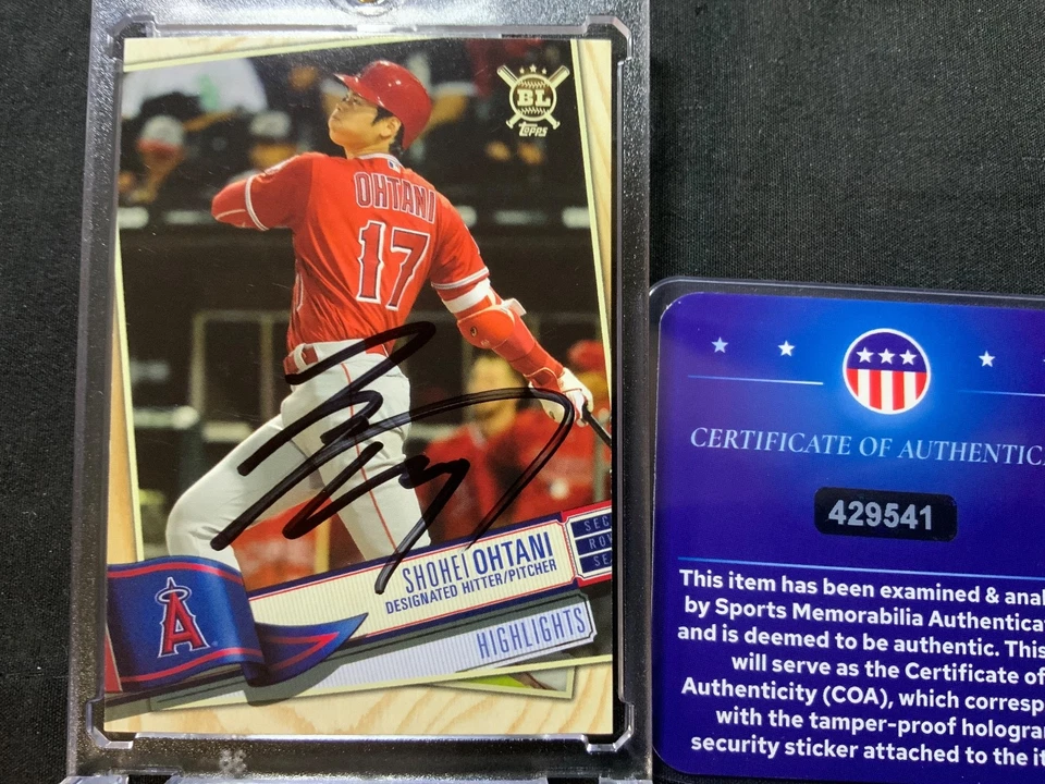 Tarjeta de béisbol firmada por Shohei Ohtani - Autografiada 2019 Topps Big League AUTO + CERTIFICADO DE AUTENTICIDAD Foto 2 de 4
