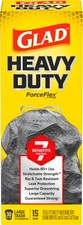 Glad ForceFlex Heavy Duty Large Trash Bags, Hold 80 lb., 30 Gal, 15 Ct
