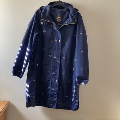 Joules Waybridge Relaxed Fit Waterproof Pack Away Raincoat Navy
