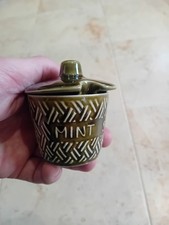Vintage Lord Nelson Pottery Mint Sauce Pot Jar with Lid Dated 1970