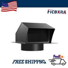 Black Roof Vent Cover&Cap 4/6/8/10/12 Inch Ro...